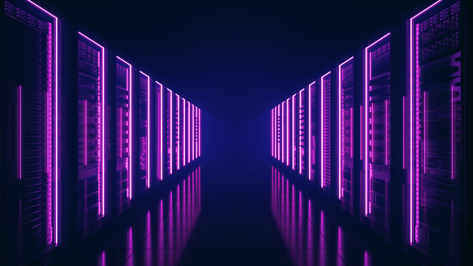 Futuristic Data Center Server Room